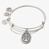 Anchor Charm Bangle -Alex And Ani Bracelets Shop anchor charm bangle iv silver front A21EBANCHRS