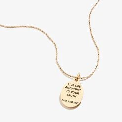 Anchor Charm Necklace 13 Anchor Charm Necklace -Alex And Ani Bracelets Shop anchor charm necklace expandable iv gold back A21ENANCHRG