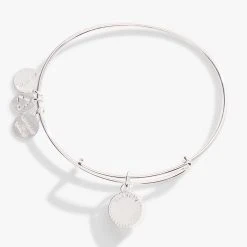 April Birthstone Charm Bangle, Clear Crystal 10 April Birthstone Charm Bangle, Clear Crystal -Alex And Ani Bracelets Shop april birthstone charm bangle bracelet clear crystal back A21EBBIR4SS