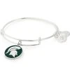 Michigan State University Logo Charm Bangle -Alex And Ani Bracelets Shop as18col04ss front