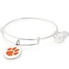 Clemson University Logo Charm Bangle -Alex And Ani Bracelets Shop as18col09ss front