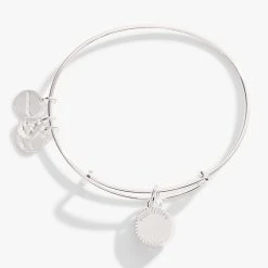 August Birthstone Charm Bangle, Peridot 10 August Birthstone Charm Bangle, Peridot -Alex And Ani Bracelets Shop august birthstone charm bangle bracelet peridot back A21EBBIR8SS