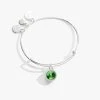 August Birthstone Charm Bangle, Peridot -Alex And Ani Bracelets Shop august birthstone charm bangle bracelet peridot front A21EBBIR8SS