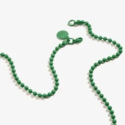 Ball Chain Necklace, Green -Alex And Ani Bracelets Shop ball chain necklace mint green 20 back AA609822NKCG