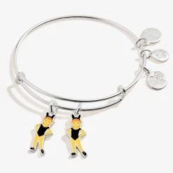 Best Friends Emoji Duo Charm Bangle Bracelet