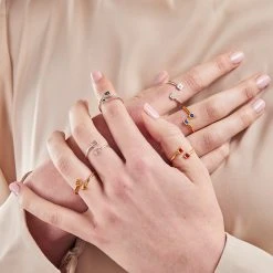 Aquamarine Ring Wrap, March Birthstone -Alex And Ani Bracelets Shop birthstone ring wrap march on model