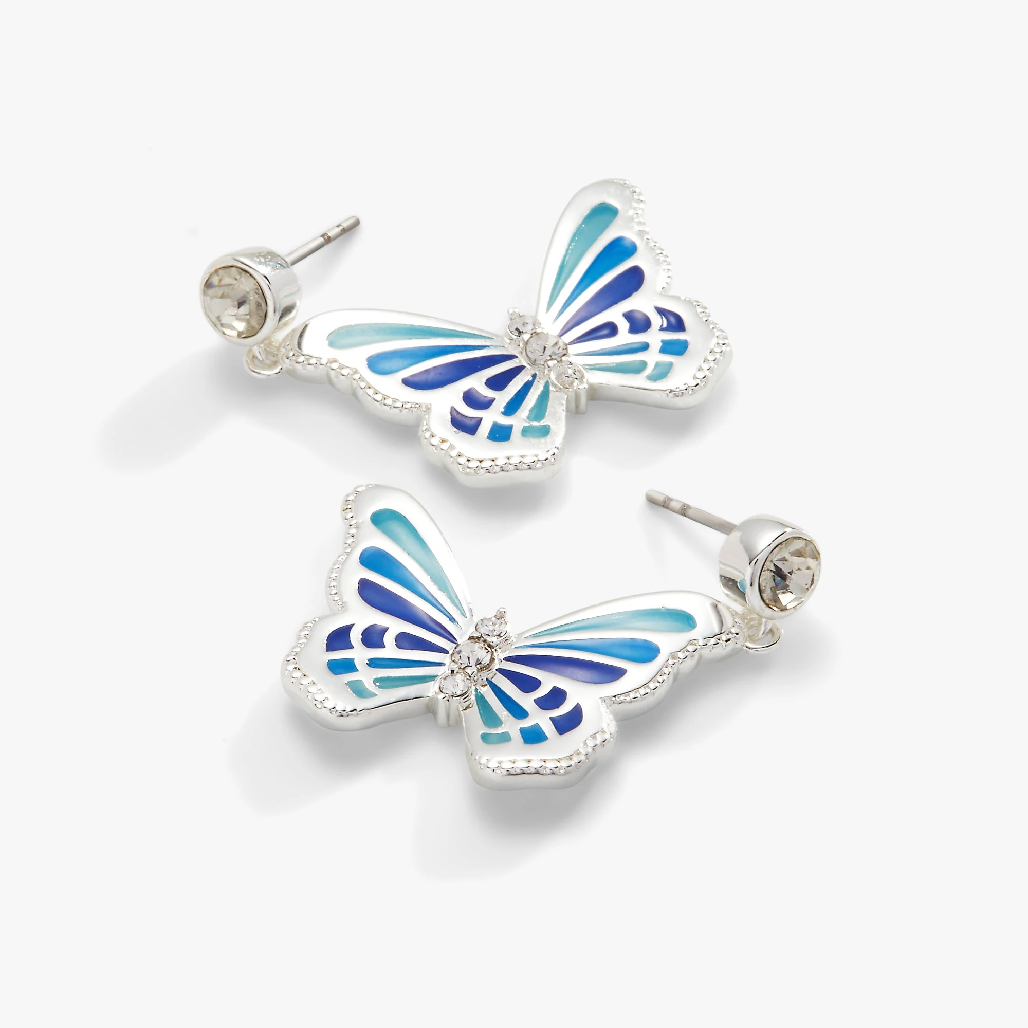 Butterfly Crystal Drop Earrings 5 Butterfly Crystal Drop Earrings - Image 3