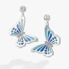 Butterfly Crystal Drop Earrings -Alex And Ani Bracelets Shop butterfly crystal drop earrings alt AA743523SS