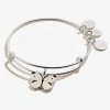 Cabbage White Butterfly Charm Bangle -Alex And Ani Bracelets Shop cabbage white butterfly charm bangle bracelet front A21EBBOM9SS