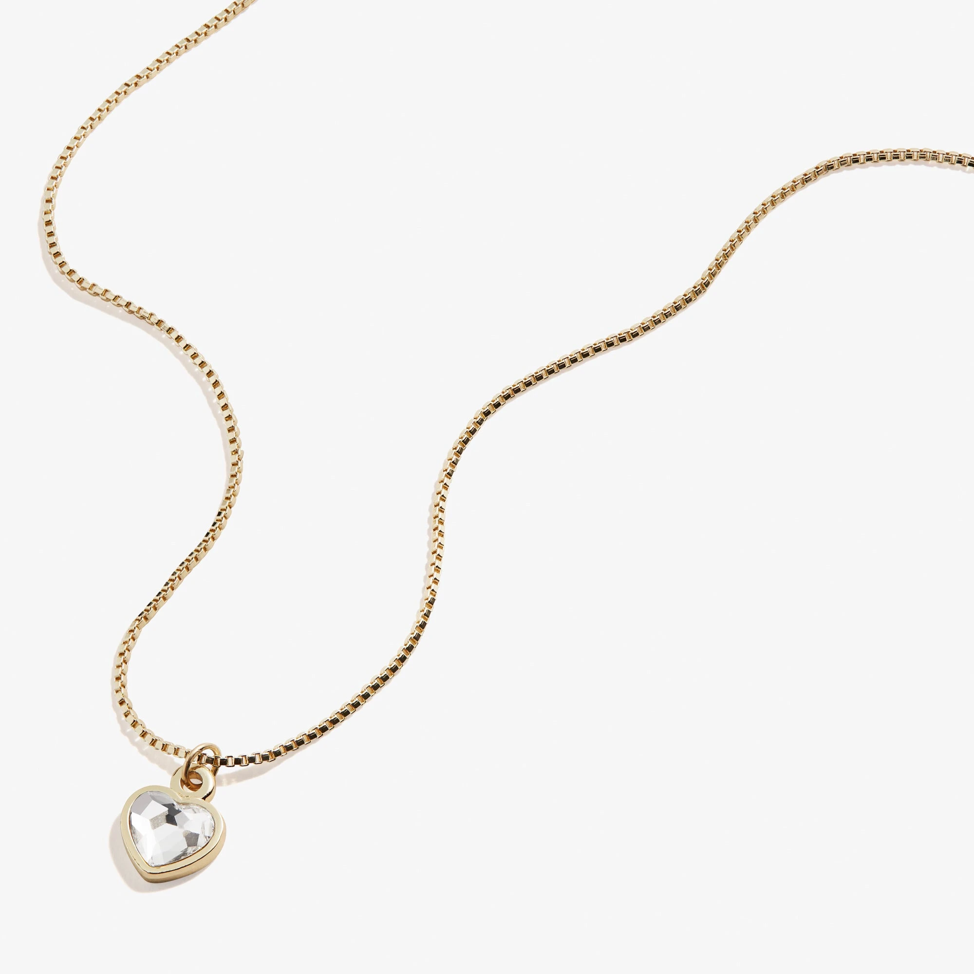 Clear Crystal Heart Necklace, April Birthstone 6 Clear Crystal Heart Necklace, April Birthstone - Image 4