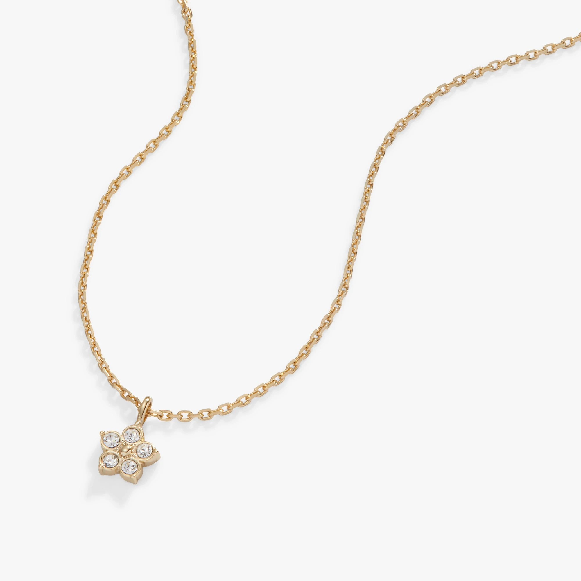 Crystal Forget-Me-Not Flower Necklace, Adjustable 6 Crystal Forget-Me-Not Flower Necklace, Adjustable - Image 4