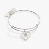 Crystal In Heart Charm Bangle Bracelet 1 Crystal In Heart Charm Bangle Bracelet -Alex And Ani Bracelets Shop crystal in heart charm bangle bracelet AA723423SS