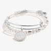 Crystal Infusion 'Mom' Charm Bangle, Set Of 2 -Alex And Ani Bracelets Shop crystal infusion mom charm bangle set of 2 front AA617622SETSS