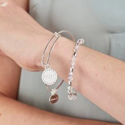 Crystal Infusion 'Mom' Charm Bangle, Set Of 2 -Alex And Ani Bracelets Shop crystal infusion mom charm bangle set of 2 model AA617622SETSS