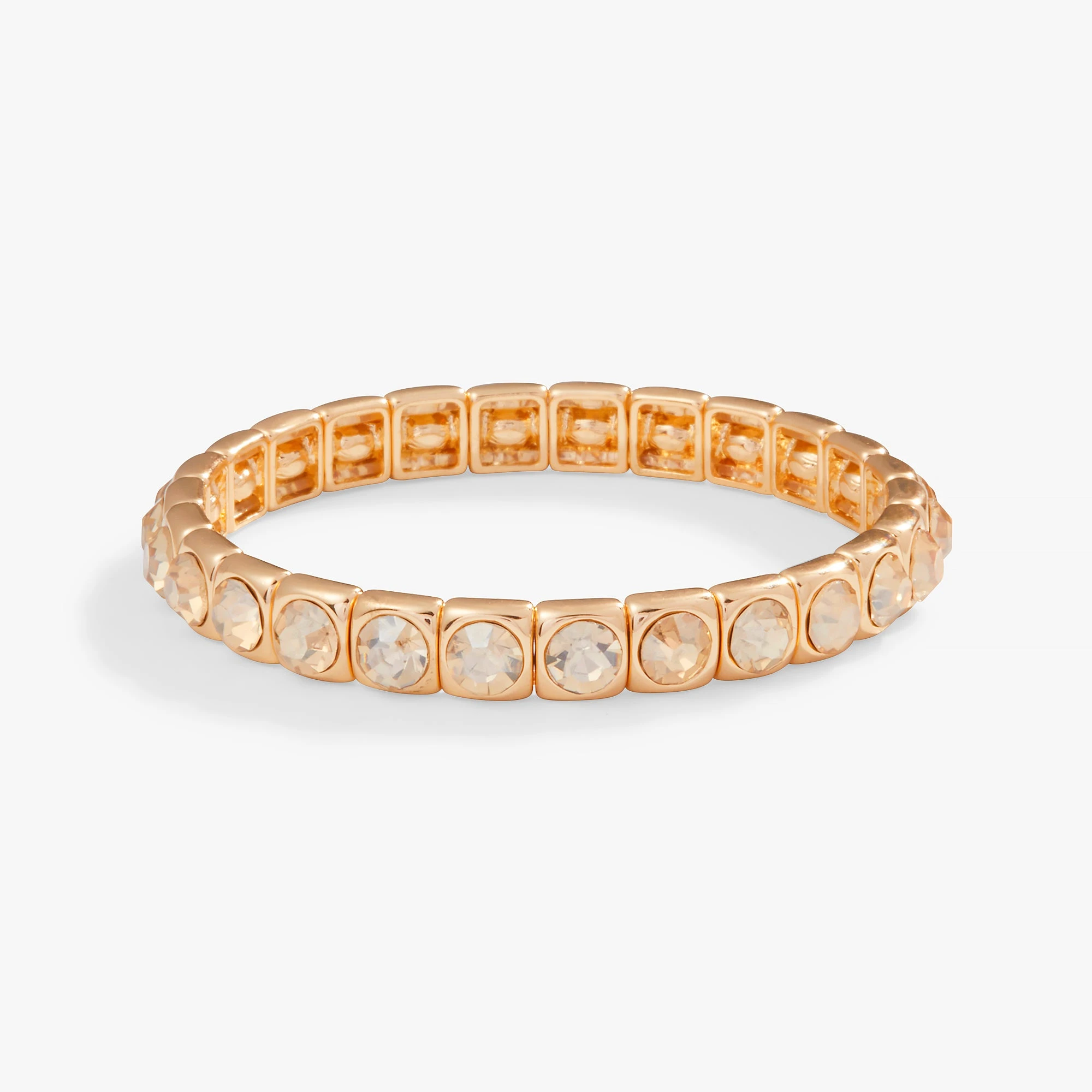 Crystal Stretch Bracelet, Champagne 3 Crystal Stretch Bracelet, Champagne