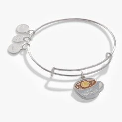 'Cup Of Gratitude' Charm Bangle Bracelet