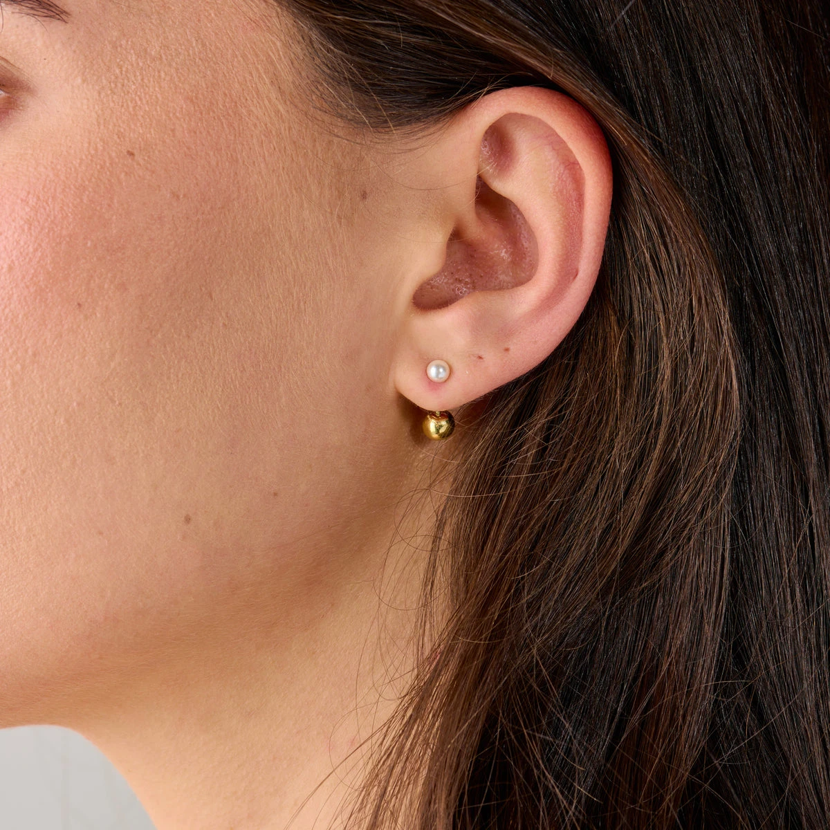 Daisy Stud + Hoop Earrings, Set Of 3 6 Daisy Stud + Hoop Earrings, Set Of 3 - Image 4