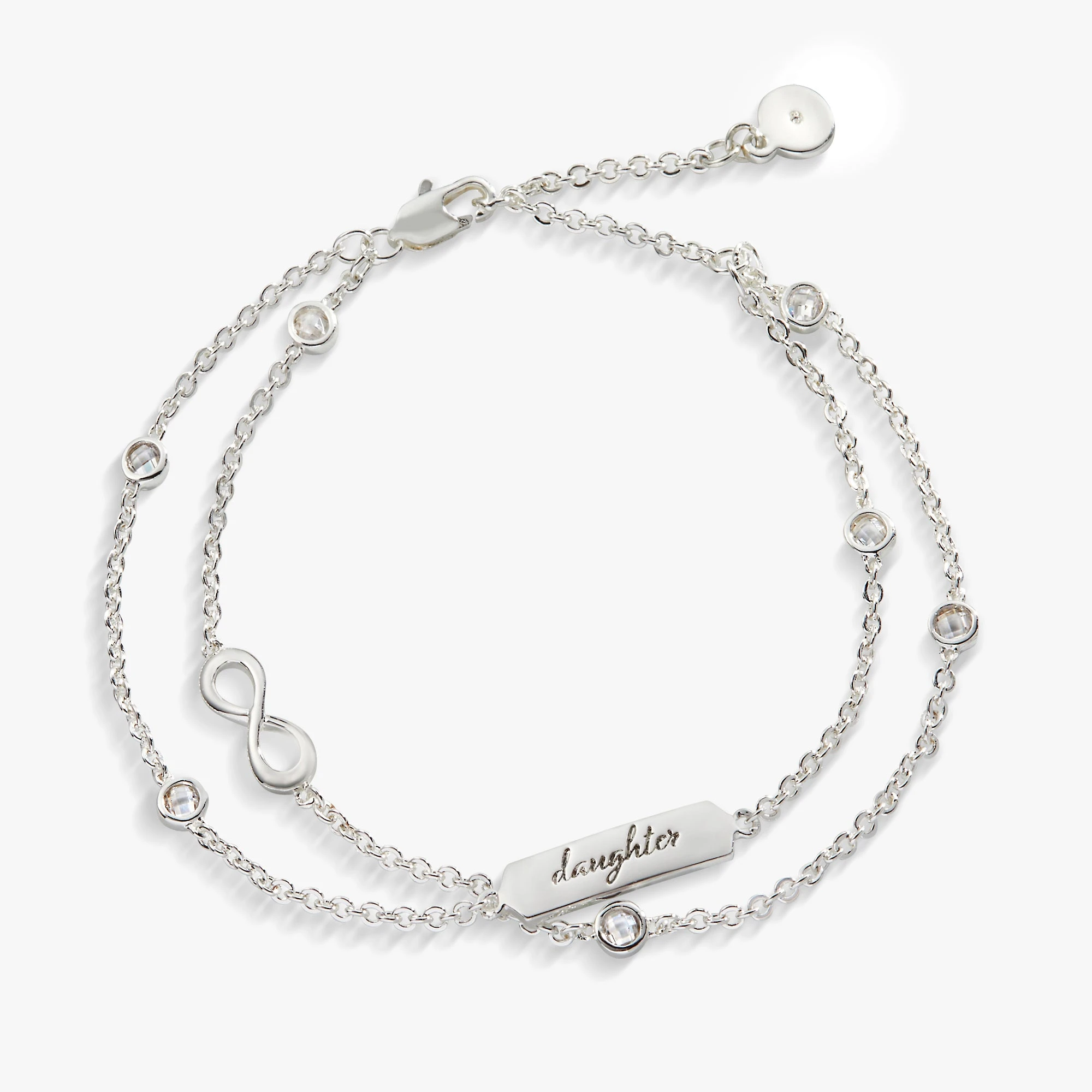 'Daughter' Infinity Chain Bracelet, Adjustable 3 'Daughter' Infinity Chain Bracelet, Adjustable