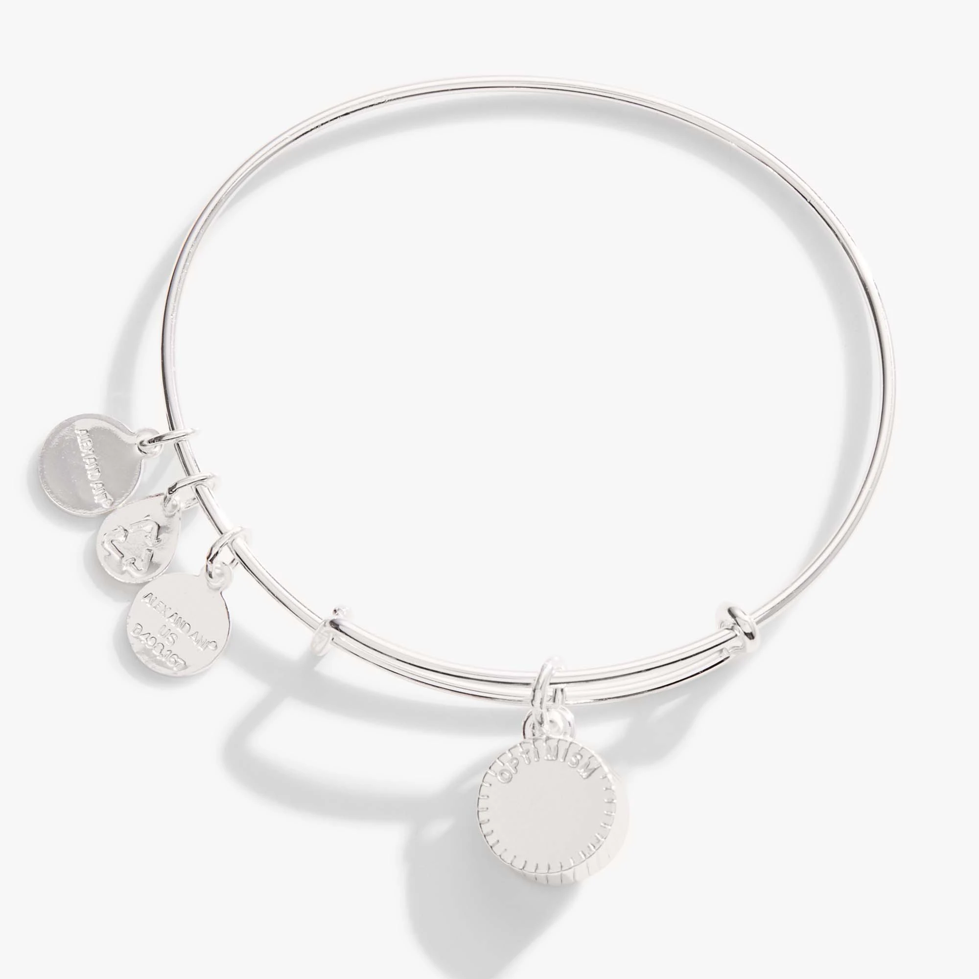 December Birthstone Charm Bangle, Blue Zircon 5 December Birthstone Charm Bangle, Blue Zircon - Image 3