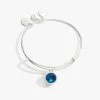 December Birthstone Charm Bangle, Blue Zircon -Alex And Ani Bracelets Shop december birthstone charm bangle bracelet blue zircon front A21EBBIR12SS