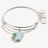 Delphinium Flower Mantra Charm Bangle 2 Delphinium Flower Mantra Charm Bangle -Alex And Ani Bracelets Shop delphinium flower charm bangle bracelet front A21EBDELSS