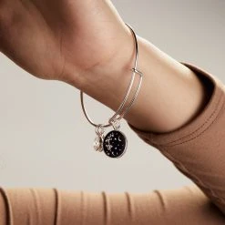 'Empower' Mimosa Flower Charm Bangle Bracelet 8 'Empower' Mimosa Flower Charm Bangle Bracelet -Alex And Ani Bracelets Shop empower mimosa flower charm bangle bracelet model AA744223SS