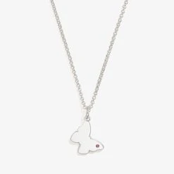 Engravable Butterfly Necklace, 21"