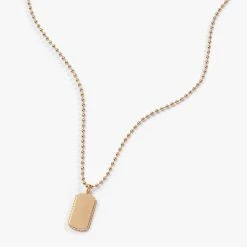 Engravable Dog Tag Necklace 18 Engravable Dog Tag Necklace -Alex And Ani Bracelets Shop engravable dog tag necklace front AA710722SG