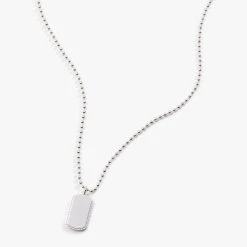 Engravable Dog Tag Necklace 15 Engravable Dog Tag Necklace -Alex And Ani Bracelets Shop engravable dog tag necklace front AA710722SS