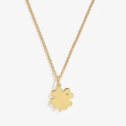 Engravable Four-Leaf Clover Necklace, 21" -Alex And Ani Bracelets Shop engravable four leaf clover necklace 21 adjustable top AA611822NKSG