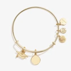 Engravable Graduation Cap Duo Charm Bangle -Alex And Ani Bracelets Shop engravable graduation cap duo charm bangle bracelet AA612622EWBSG