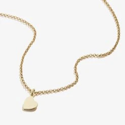 Engravable Small Heart Charm Necklace, 19'' -Alex And Ani Bracelets Shop engravable heart charm necklace adjustable 19 front EN21ENHRT10SG