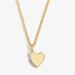 Engravable Small Heart Charm Necklace, 19'' -Alex And Ani Bracelets Shop engravable heart charm necklace adjustable 19 top EN21ENHRT10SG