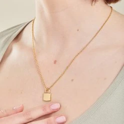 Engravable Lock Necklace, 20'' -Alex And Ani Bracelets Shop engravable lock necklace model E22ENLCKSG