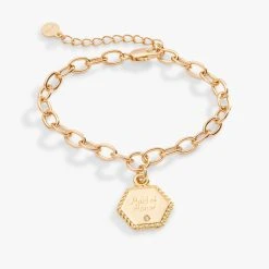 Engravable 'Maid Of Honor' Charm Bracelet, Adjustable -Alex And Ani Bracelets Shop engravable maid of honor charm bracelet adjustable front AA726723SG