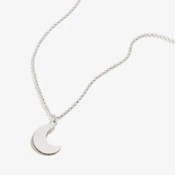 Engravable Moon Charm Necklace, 19'' -Alex And Ani Bracelets Shop engravable moon charm necklace adjustable 19 front EN21ENMNSS