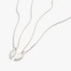 Pavé Heart Best Friend Necklaces, Set Of 2