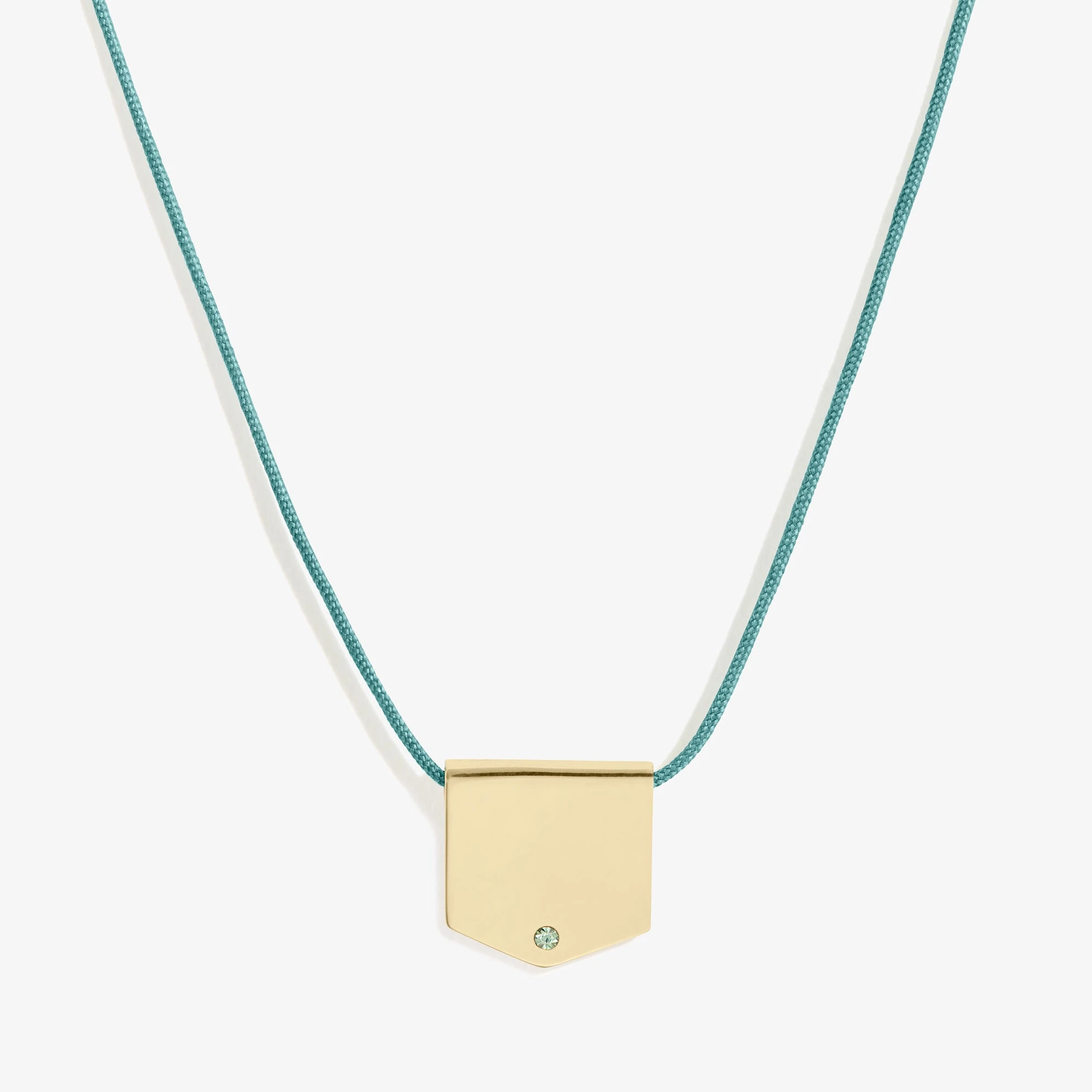 Engravable Shield Cord Necklace, Poseidon 3 Engravable Shield Cord Necklace, Poseidon