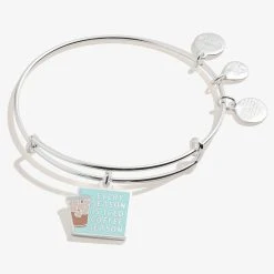 'Every Season Is Iced Coffee Season' Charm Bangle Bracelet