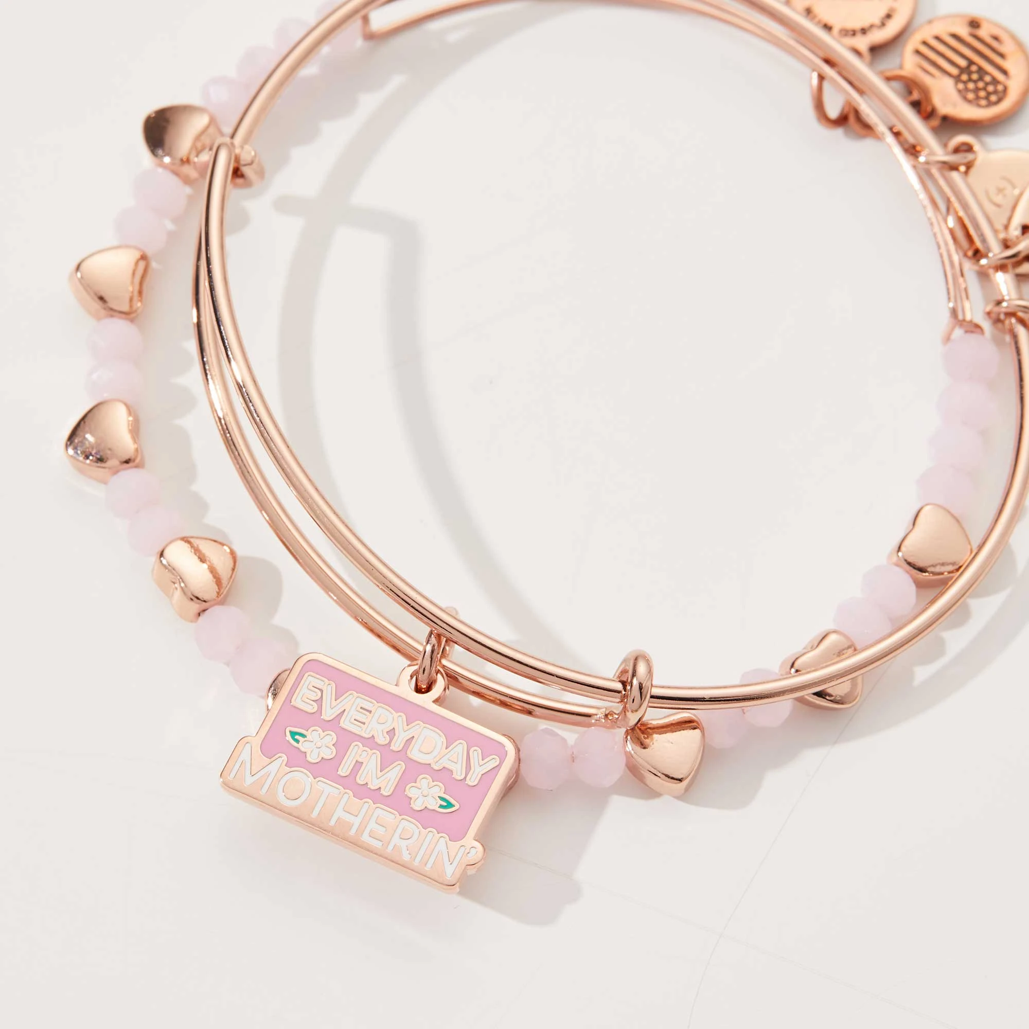 'Everyday I'm Motherin' Charm Bangle Bracelet 5 'Everyday I'm Motherin' Charm Bangle Bracelet - Image 3