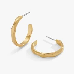 Faceted Hoop Earrings -Alex And Ani Bracelets Shop faceted hoop earrings AA749123SG