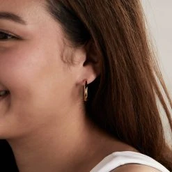 Faceted Hoop Earrings -Alex And Ani Bracelets Shop faceted hoop earrings model AA749123SG