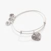 'Family Forever' Angel Wing Heart Charm Bangle 1 'Family Forever' Angel Wing Heart Charm Bangle -Alex And Ani Bracelets Shop family forever angel wing heart charm bangle AA700722RS