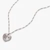 'Family Forever' Angel Wing Heart Pendant Necklace 1 'Family Forever' Angel Wing Heart Pendant Necklace -Alex And Ani Bracelets Shop family forever angel wing heart pendant necklace front AA700622RS
