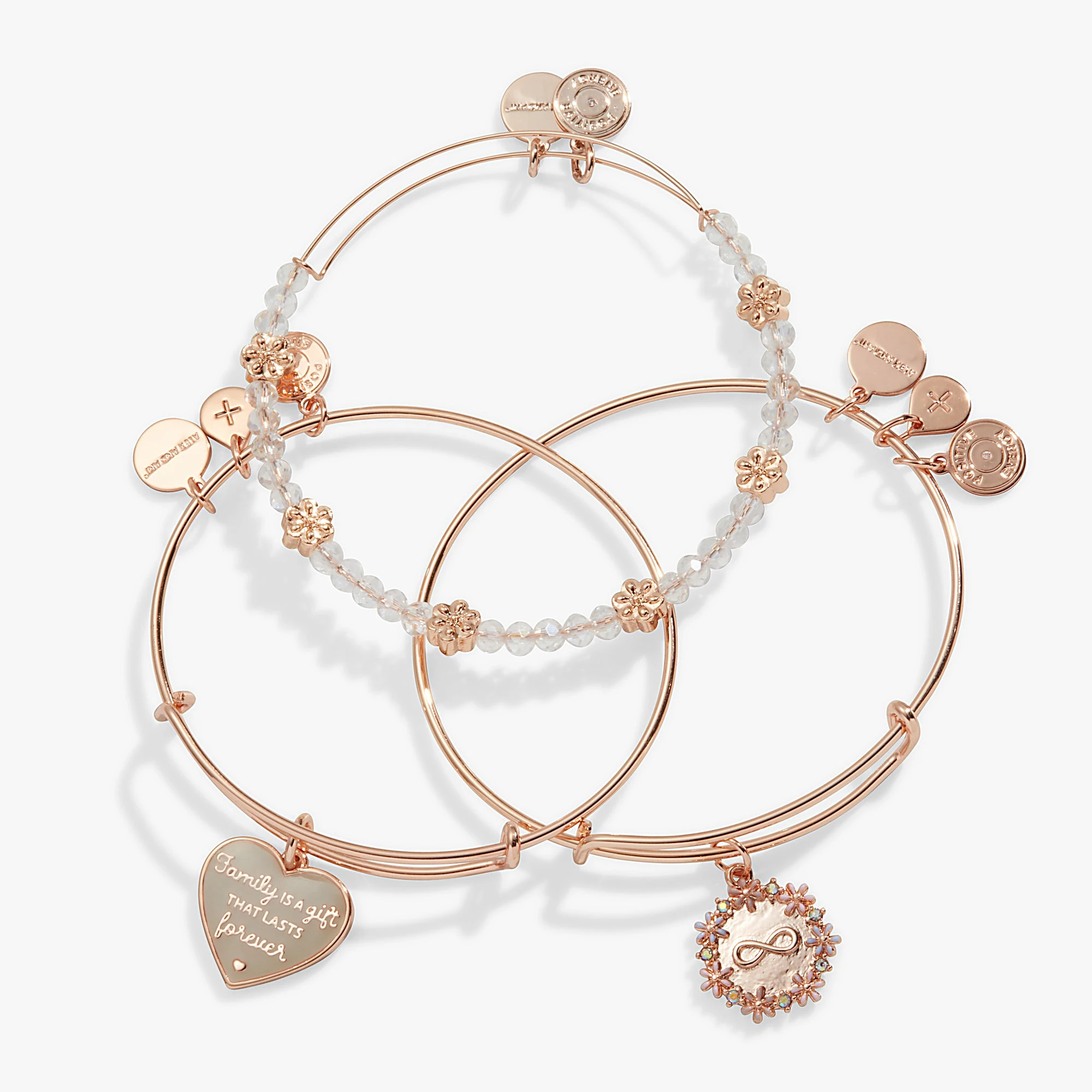 'Family Is A Gift That Lasts Forever' Charm Bangle Bracelet, Set Of 3 8 'Family Is A Gift That Lasts Forever' Charm Bangle Bracelet, Set Of 3 - Image 6