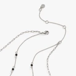 Delicate Star Necklace, Reconstituted Onyx -Alex And Ani Bracelets Shop gemstone delicate star necklace black clasp AA7516BO23SS