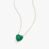 Gemstone Heart Necklace, Reconstituted Malachite -Alex And Ani Bracelets Shop gemstone heart necklace green front AA7517MA23SG