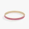 Gemstone Hinge Bangle, Reconstituted Pink Agate 1 Gemstone Hinge Bangle, Reconstituted Pink Agate -Alex And Ani Bracelets Shop gemstone hinge bangle pink AA7520PA23SG