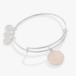 'Grateful' Charm Bangle Bracelet