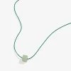 Green Aventurine Gemstone Cord Necklace -Alex And Ani Bracelets Shop green aventurine gemstone cord necklace front AA670722SS